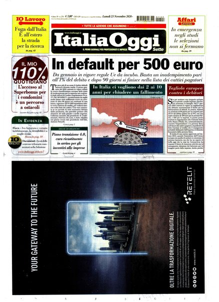 Italia oggi : quotidiano di economia finanza e politica